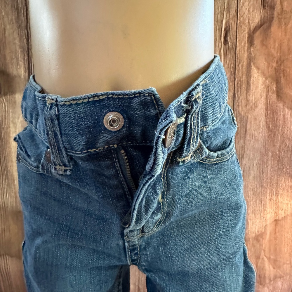OshKosh Girls Size 5 Slim Bootcut Jeans Blue Denim Stretch Adjustable Fit - Picture 6 of 10